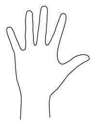 Silueta palma de la mano - Dibujo #450 - Dibujalia - Los mejores dibujos  para colorear, ilustraciones y fichas para el aula.